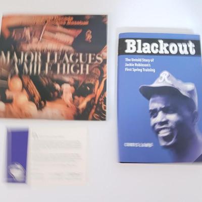 Two Baseball books - Certified Major Leagues of Mile High and Autographed Blackout hardback