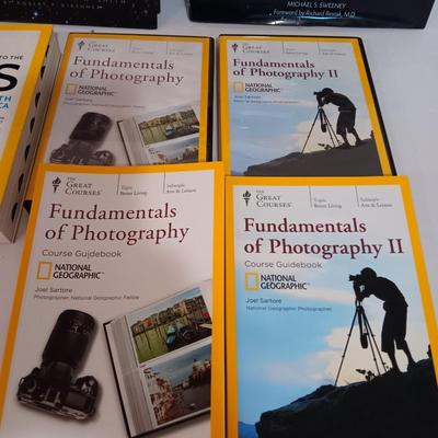 National Geographic books - Hubble cosmos- The brain - Birds - and Photography lessons on disc