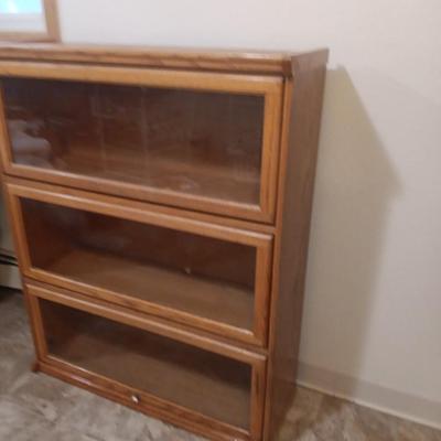 Glass front lawyer bookshelf