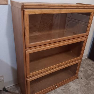 Glass front lawyer bookshelf