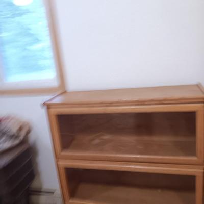 Glass front lawyer bookshelf