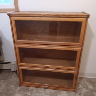Glass front lawyer bookshelf