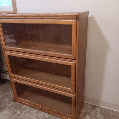 Glass front lawyer bookshelf