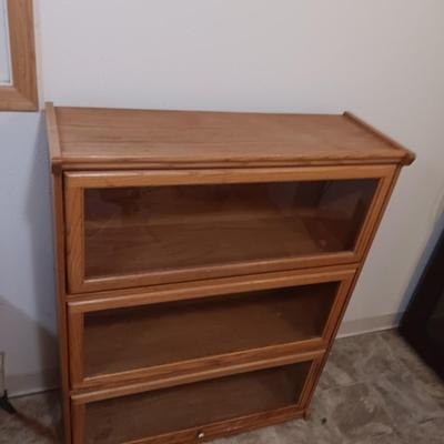Glass front lawyer bookshelf