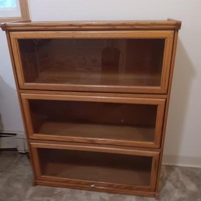 Glass front lawyer bookshelf