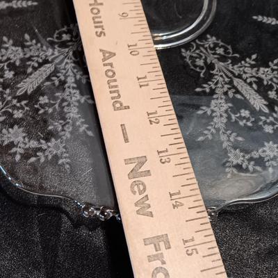 June Night by Tiffen Franciscan, Large Needle Etched Beautiful Platter.