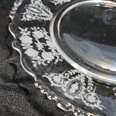 Set of 4 7" plates June Night by Tiffen Franciscan, Needle Etched Beautiful (2 of 2)