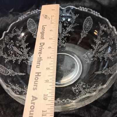 June Night by Tiffen Franciscan, Large Needle Etched Beautiful centerpiece bowl