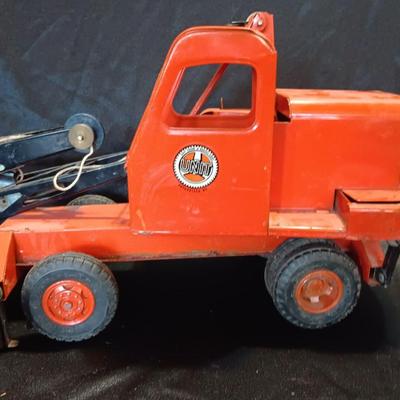 Vintage Charles Doepke Model Toys Unit Crane & Shovel Corp. Construction, Large Boom Metal crane