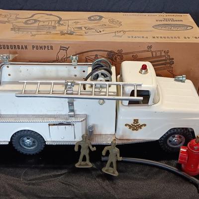 Immaculate for its age 1950's in the box White Tonka No. 46 Suburban Pumper Truck