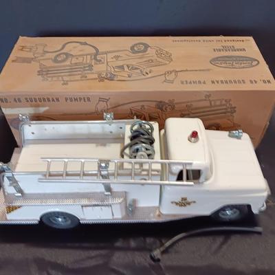 Immaculate for its age 1950's in the box White Tonka No. 46 Suburban Pumper Truck