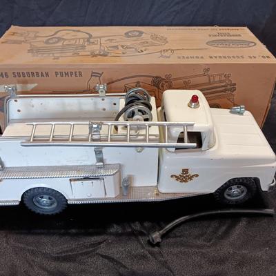 Immaculate for its age 1950's in the box White Tonka No. 46 Suburban Pumper Truck