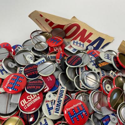 -98- POLITICAL | Vintage 1960â€™s Political Buttons
