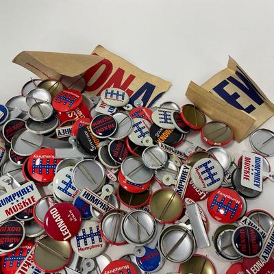 -98- POLITICAL | Vintage 1960â€™s Political Buttons