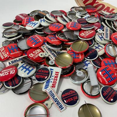 -98- POLITICAL | Vintage 1960â€™s Political Buttons