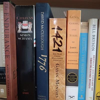 Shelf of books 1421, Hero of the Empire - 1776 - Guns Germs and Steel and other great titles