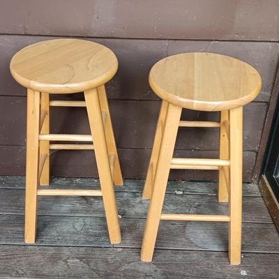 Two nice wooden bar stools
