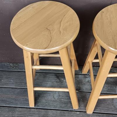 Two nice wooden bar stools