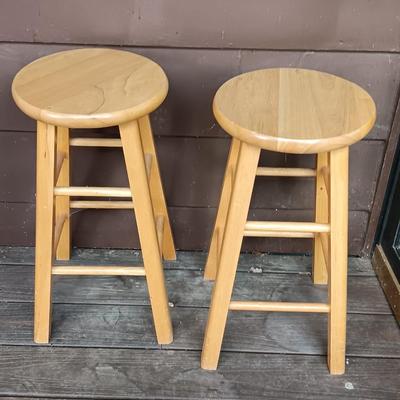 Two nice wooden bar stools