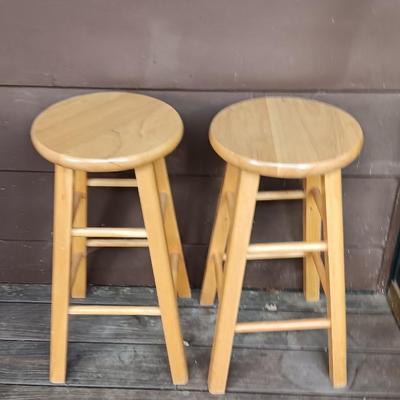 Two nice wooden bar stools