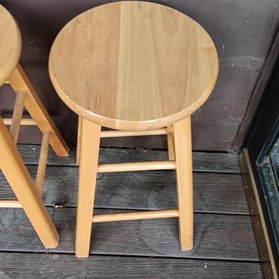 Two nice wooden bar stools