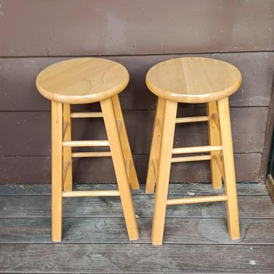 Two nice wooden bar stools