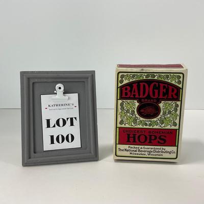 -100- COLLECTIBLE | Pre Prohibition Badger Brand Hops Box