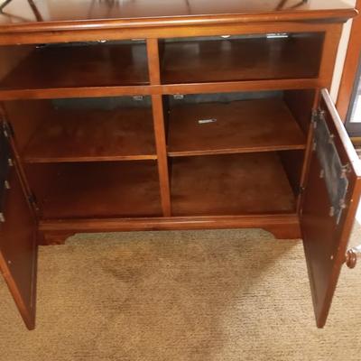 Television / Media stand with inlayed tiles and storage
