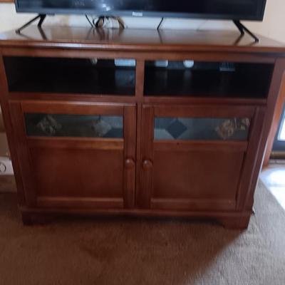 Television / Media stand with inlayed tiles and storage