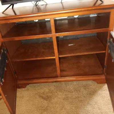Television / Media stand with inlayed tiles and storage