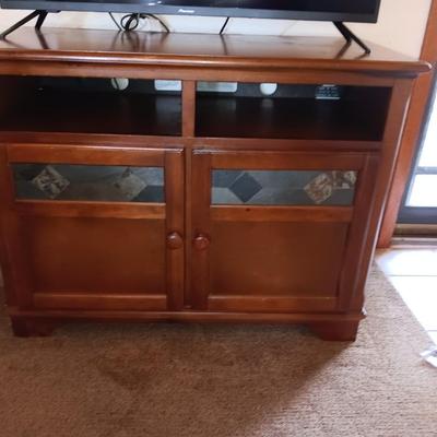 Television / Media stand with inlayed tiles and storage