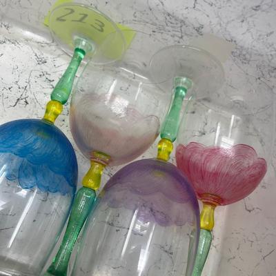 Decorated wine & champagne glasses