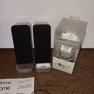 I home speaker charging system and a ipod tunedok