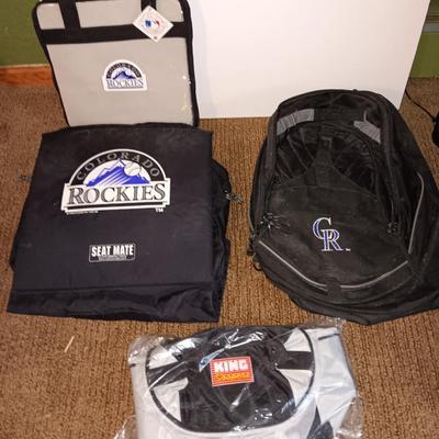 Colorado Rockies seat cushion / bag with other Rockies bags