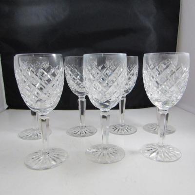 Waterford Crystal Claret Wine Glasses 'Comeraugh' Pattern- 8 Pieces