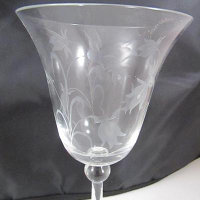 Colony Crystal Glasses 'Lily of the Valley' Pattern- 14 Pieces