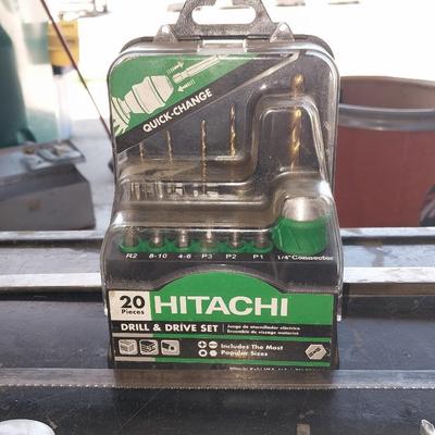 HITACHI DRILL AND DRIVE SET-PIPE CUTTER-CRESENT WRENCH AND MORE