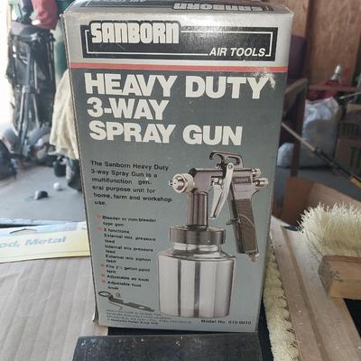 HEAVY DUTY 3 WAY SPRAY GUN AND PAINTING SUPPLIES
