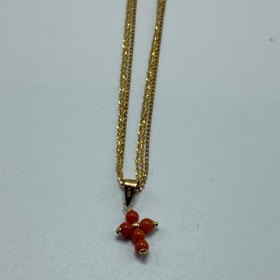 Colorful Gemstone Cross Pendants on 14K & 925 (B3-HS)