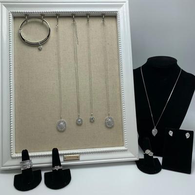 Baguette Cut Gemstone Jewelry with 925 (B3-HS)