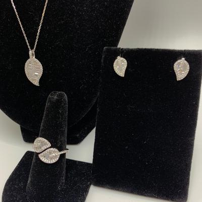 Baguette Cut Gemstone Jewelry with 925 (B3-HS)