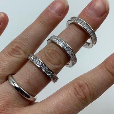 Baguette Cut Gemstone Jewelry with 925 (B3-HS)