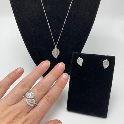 Baguette Cut Gemstone Jewelry with 925 (B3-HS)