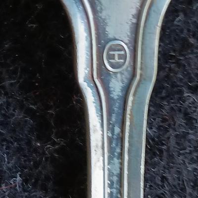 Sterling silver marked clam shaped spoon