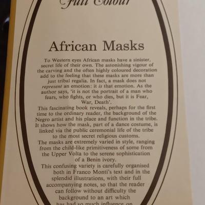 AFRICAN MASKS, 69 Plates in Full Color, by Franco Monti, Hardcover 1969
