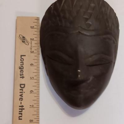 Authentic African Hand Carved Wood Face Mask, Wall Hanging Home Decor