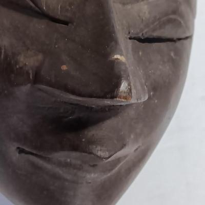 Authentic African Hand Carved Wood Face Mask, Wall Hanging Home Decor
