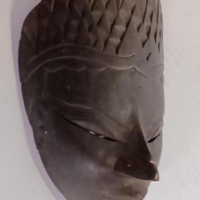Authentic African Hand Carved Wood Face Mask, Wall Hanging Home Decor