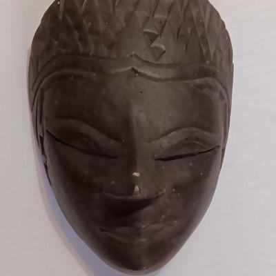 Authentic African Hand Carved Wood Face Mask, Wall Hanging Home Decor