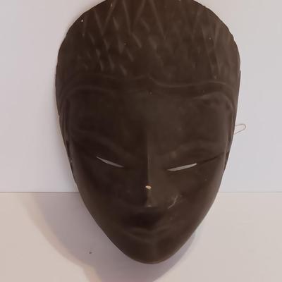 Authentic African Hand Carved Wood Face Mask, Wall Hanging Home Decor